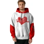 Texas Tech Red Raiders Hoodie Customized Scribble Heart Red White Best Selling