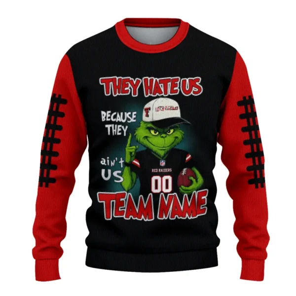 Texas Tech Red Raiders Sweater Customized Grinch Fierce Red Best Selling