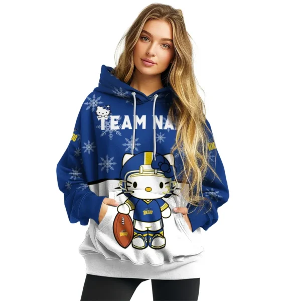 Toledo Rockets Hoodie Customized Hello Kitty Blue High Quality