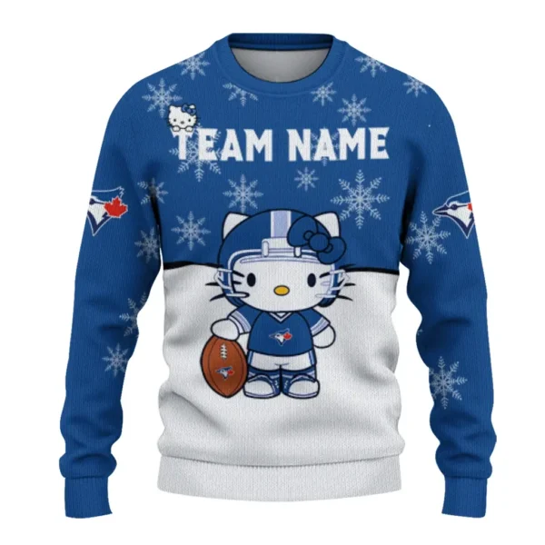 Toronto Blue Jays Sweater Customized Hello Kitty Blue Best Selling