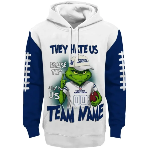 Toronto Maple Leafs Hoodie Custom Grinch Fierce Blue Best Selling