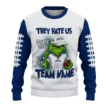 Toronto Maple Leafs Sweater Personalized Grinch Fierce Blue Best Selling