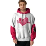 Toronto Raptors Hoodie Personalized Scribble Heart Red White Best Selling