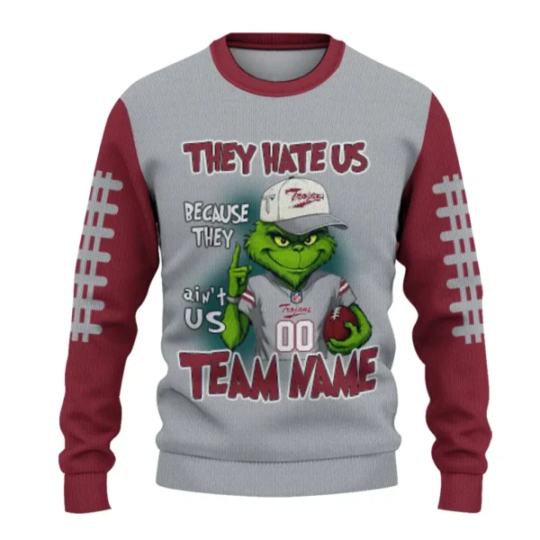 Troy Trojans Sweater Customized Grinch Fierce Red Best Selling