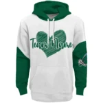 Tulane Green Wave Hoodie Custom Scribble Heart Green White Best Selling