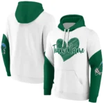 Tulane Green Wave Hoodie Custom Scribble Heart Green White Best Selling
