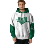 Tulane Green Wave Hoodie Custom Scribble Heart Green White Best Selling
