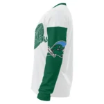 Tulane Green Wave Sweater Customized Heart Sketch Green White Best Selling
