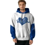 Tulsa Golden Hurricane Hoodie Personalized Scribble Heart Blue White Best Selling