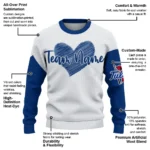 Tulsa Golden Hurricane Sweater Custom Heart Sketch Blue White Best Selling