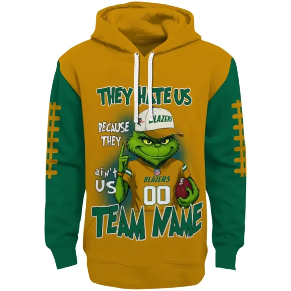 Uab Blazers Hoodie Personalized Grinch Fierce Green Best Selling