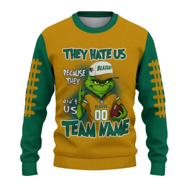 Uab Blazers Sweater Customized Grinch Fierce Green Best Selling