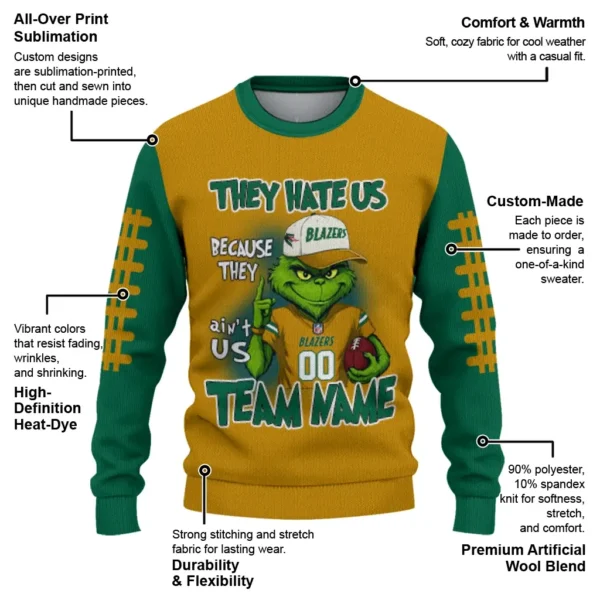 Uab Blazers Sweater Customized Grinch Fierce Green New Arrival