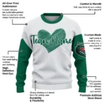Uab Blazers Sweater Personalized Heart Sketch Green White Best Selling
