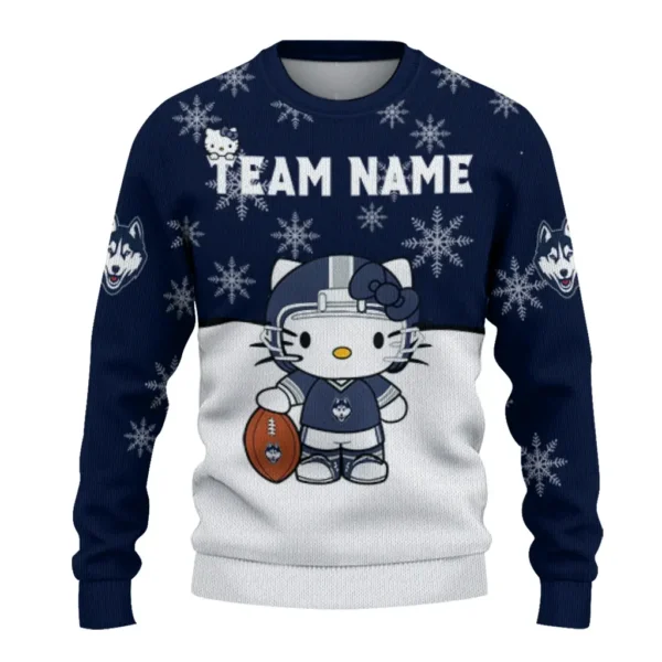 Uconn Huskies Sweater Custom Hello Kitty Blue Best Selling