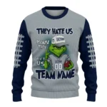 Uconn Huskies Sweater Personalized Grinch Fierce Blue Best Selling