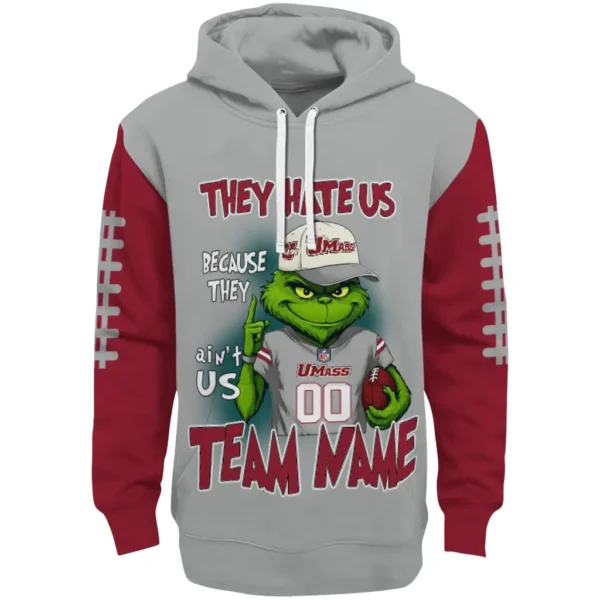 Umass Minutemen Hoodie Customized Grinch Fierce Red Best Selling