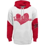 Unlv Rebels Hoodie Customized Scribble Heart Red White Best Selling