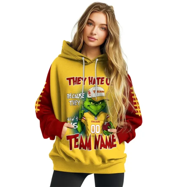 Usc Trojans Hoodie Personalized Grinch Fierce Red High Quality