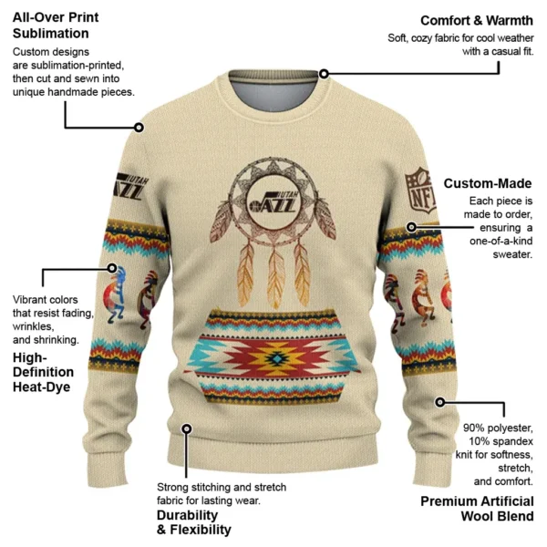 Utah Jazz Sweater Customized Dreamcatcher Feathers New Arrival