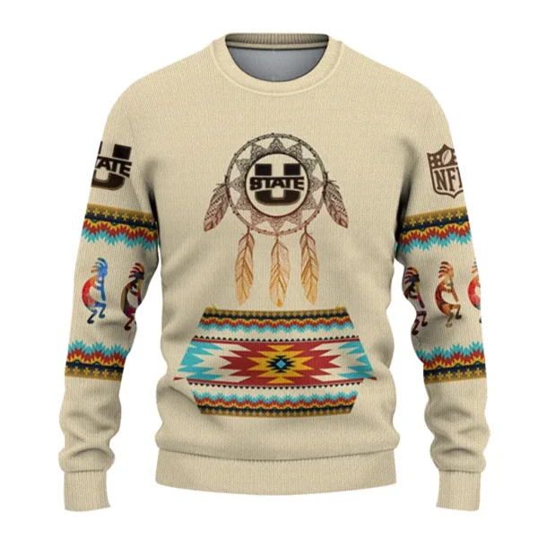 Utah State Aggies Sweater Customized Dreamcatcher Feathers Best Selling