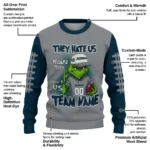 Utah State Aggies Sweater Customized Grinch Fierce Navy Best Selling