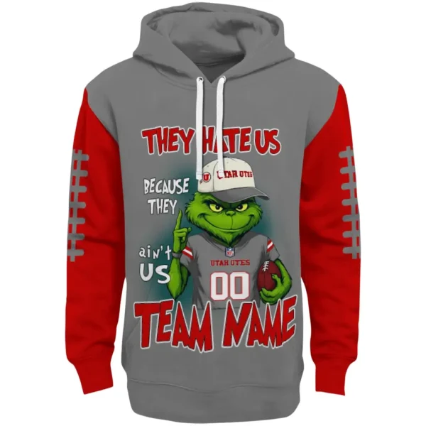 Utah Utes Hoodie Custom Grinch Fierce Red Best Selling