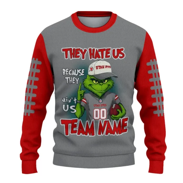 Utah Utes Sweater Personalized Grinch Fierce Red Best Selling