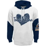 Utep Miners Hoodie Customized Scribble Heart Blue White Best Selling