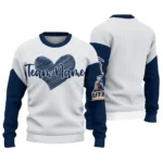 Utep Miners Sweater Personalized Heart Sketch Blue White Best Selling