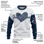 Utsa Roadrunners Sweater Customized Heart Sketch Orange White Best Selling