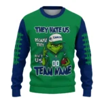 Vancouver Canucks Sweater Custom Grinch Fierce Blue Best Selling