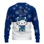 Vancouver Canucks Sweater Customized Hello Kitty Blue Best Selling
