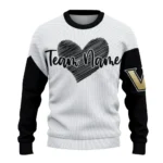 Vanderbilt Commodores Sweater Custom Heart Sketch Black White Best Selling