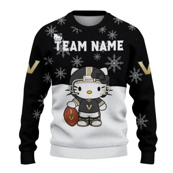 Vanderbilt Commodores Sweater Custom Hello Kitty Black Best Selling