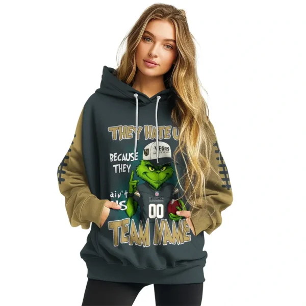 Vegas Golden Knights Hoodie Personalized Grinch Fierce Tan High Quality