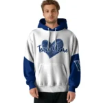 Villanova Wildcats Hoodie Custom Scribble Heart Navy White Best Selling