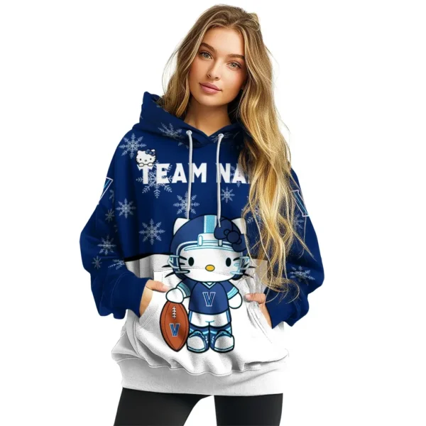 Villanova Wildcats Hoodie Personalized Hello Kitty Navy High Quality
