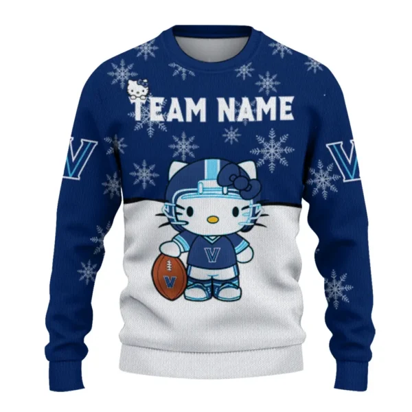 Villanova Wildcats Sweater Customized Hello Kitty Navy Best Selling