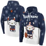 Virginia Cavaliers Hoodie Custom Hello Kitty Blue Best Selling