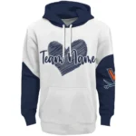 Virginia Cavaliers Hoodie Customized Scribble Heart Blue White Best Selling