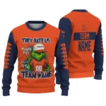 Virginia Cavaliers Sweater Customized Grinch Fierce Blue Best Selling