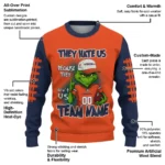 Virginia Cavaliers Sweater Customized Grinch Fierce Blue Best Selling