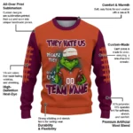 Virginia Tech Hokies Sweater Custom Grinch Fierce Maroon Best Selling