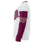 Virginia Tech Hokies Sweater Customized Heart Sketch Maroon White Best Selling