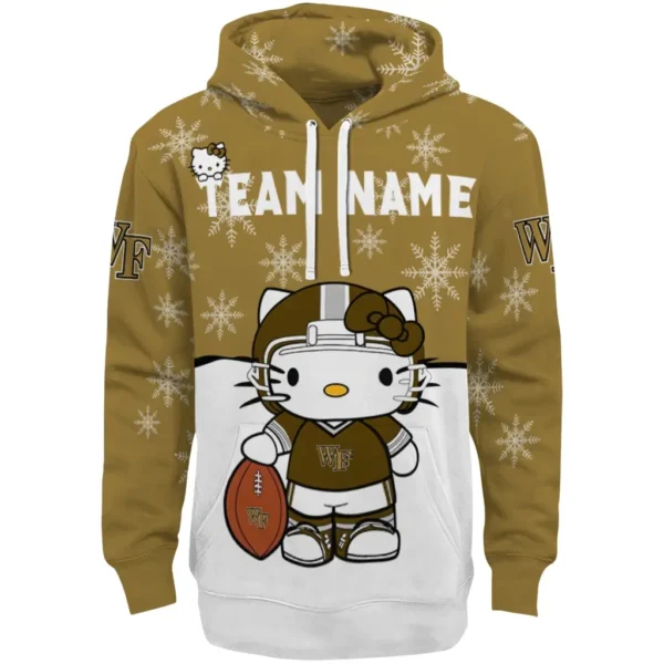 Wake Forest Demon Deacons Hoodie Custom Hello Kitty Gold Best Selling