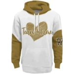 Wake Forest Demon Deacons Hoodie Customized Scribble Heart Gold White Best Selling