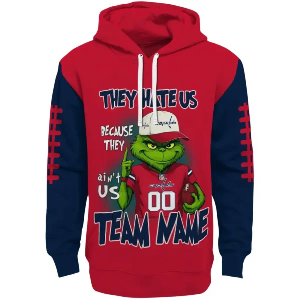 Washington Capitals Hoodie Custom Grinch Fierce Blue Best Selling