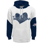 Washington Capitals Hoodie Personalized Scribble Heart Blue White Best Selling