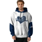 Washington Capitals Hoodie Personalized Scribble Heart Blue White Best Selling